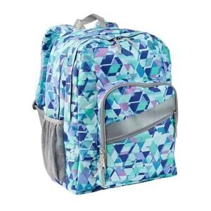 LL Bean Big Kids Fresh Mint Prism Deluxe Bookbag 37L Backpack Monogram VICTORIA
